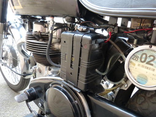 Photo - Detail of Engine [AJS 6] Works AJS 498 of Hugh Viney ISDT 1953 (Courtesy Bonhams)
