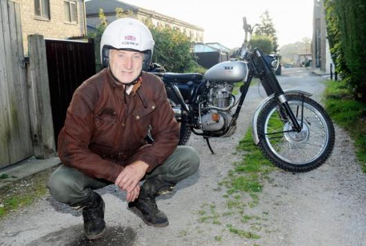 Photo - Graham Lampkin and BSA in 2014 ridden to Lerwick, Shetland and back from Colne Lancashire