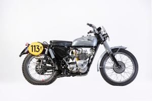 off-road motorcycle in studio